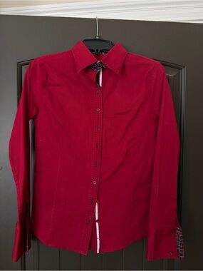 Royal Highness Equestrian Red Buckstitch western show shirt